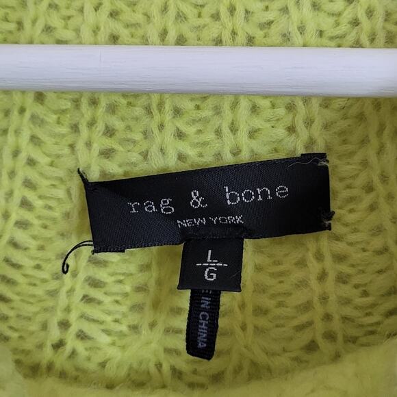 Rag & Bone Neon Joseph Turtleneck Sweater Wool Alpaca Blend Large - Picture 4 of 6